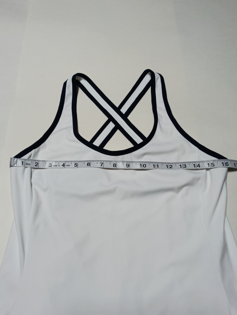 Ralph Lauren RLX Drywick Interlock White and Navy Strappy Sports Dress Size M - Picture 6 of 11